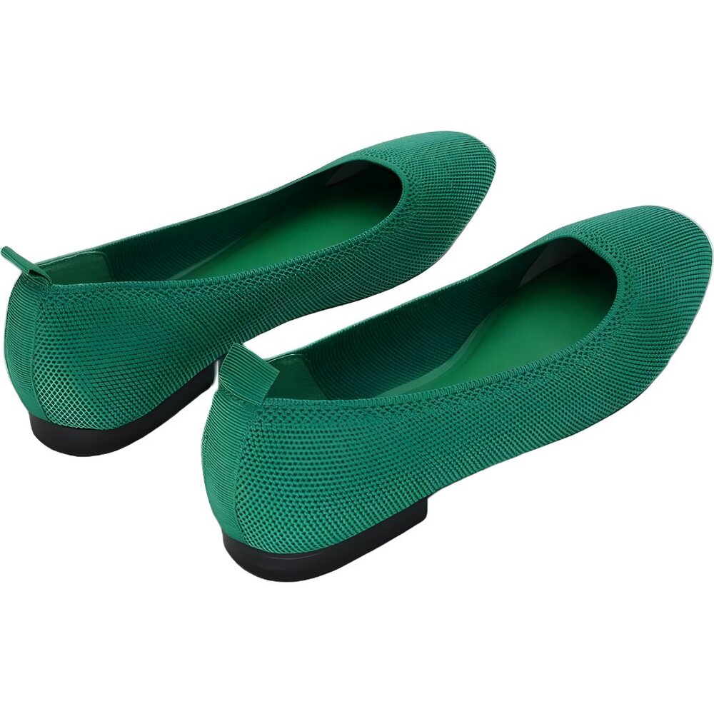 MIA Emerald Green Knit Ballet Flats - Picture 3 of 6